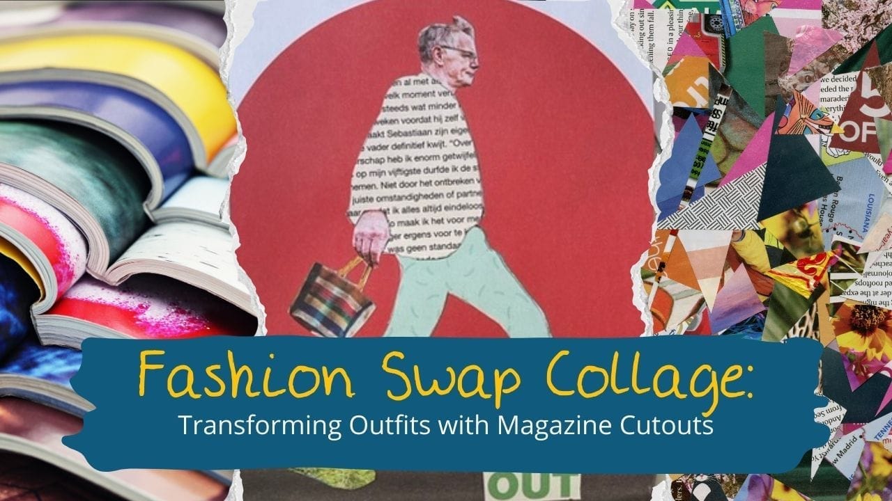 Fashion Swap Collage: Transforming Outfits with Magazine Cutouts