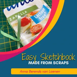 Make an easy sketchbook with scraps
