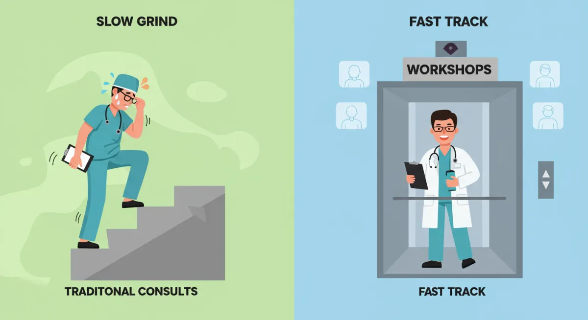 The Economics of Patient Workshops: A Side-by-Side Comparison