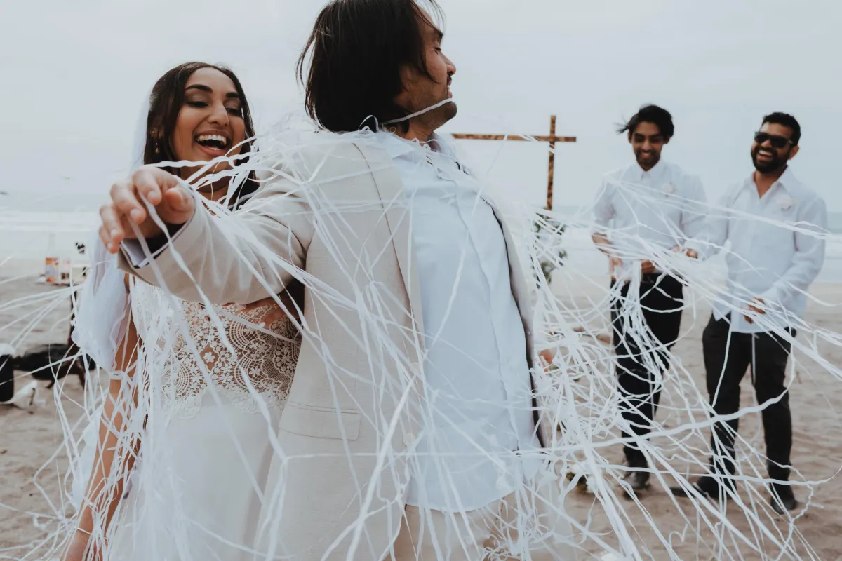 Confetti streamers for ceremony exit