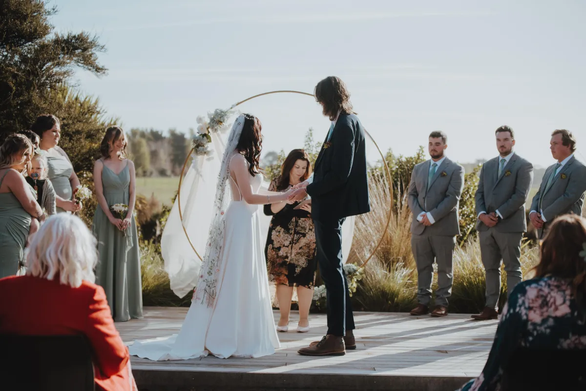 Leeston Soldiers Memorial Hall Wedding with Lake Ellesmere Portraits