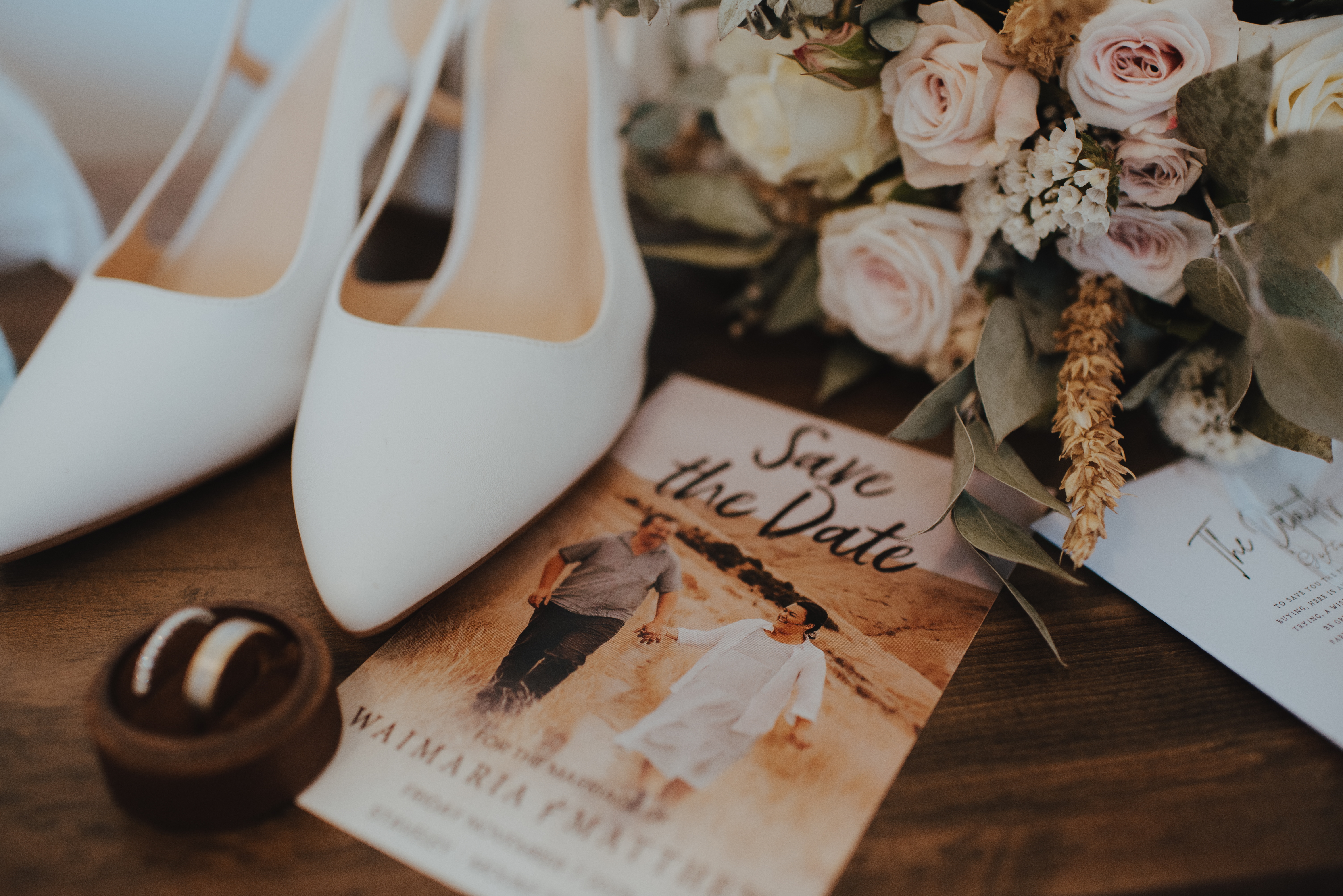 wedding details and save the date photographed