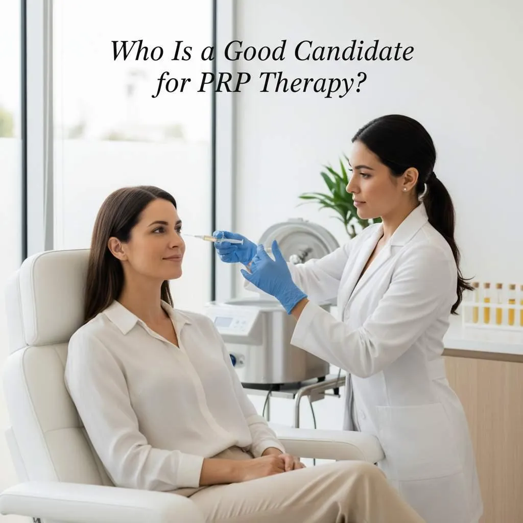 A woman receiving PRP injection at a Levogue medical spa for hair restoration and skin rejuvenation, showcasing natural regenerative therapy.