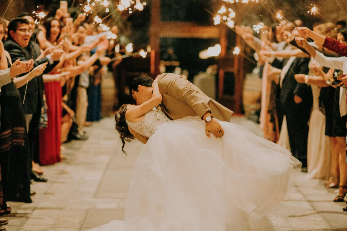 Sparkler Send Off During Austin Wedding