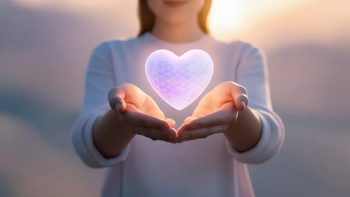 woman with heart