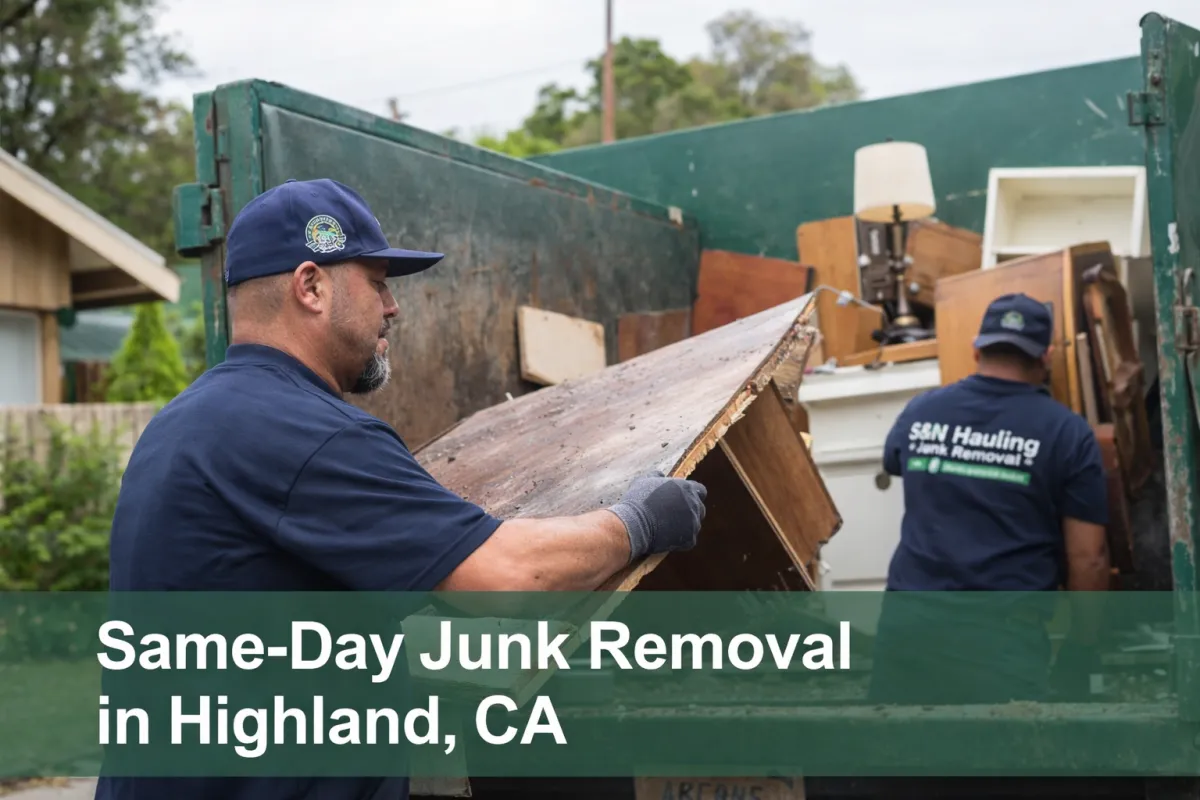 Same-Day Junk Removal in Highland, CA