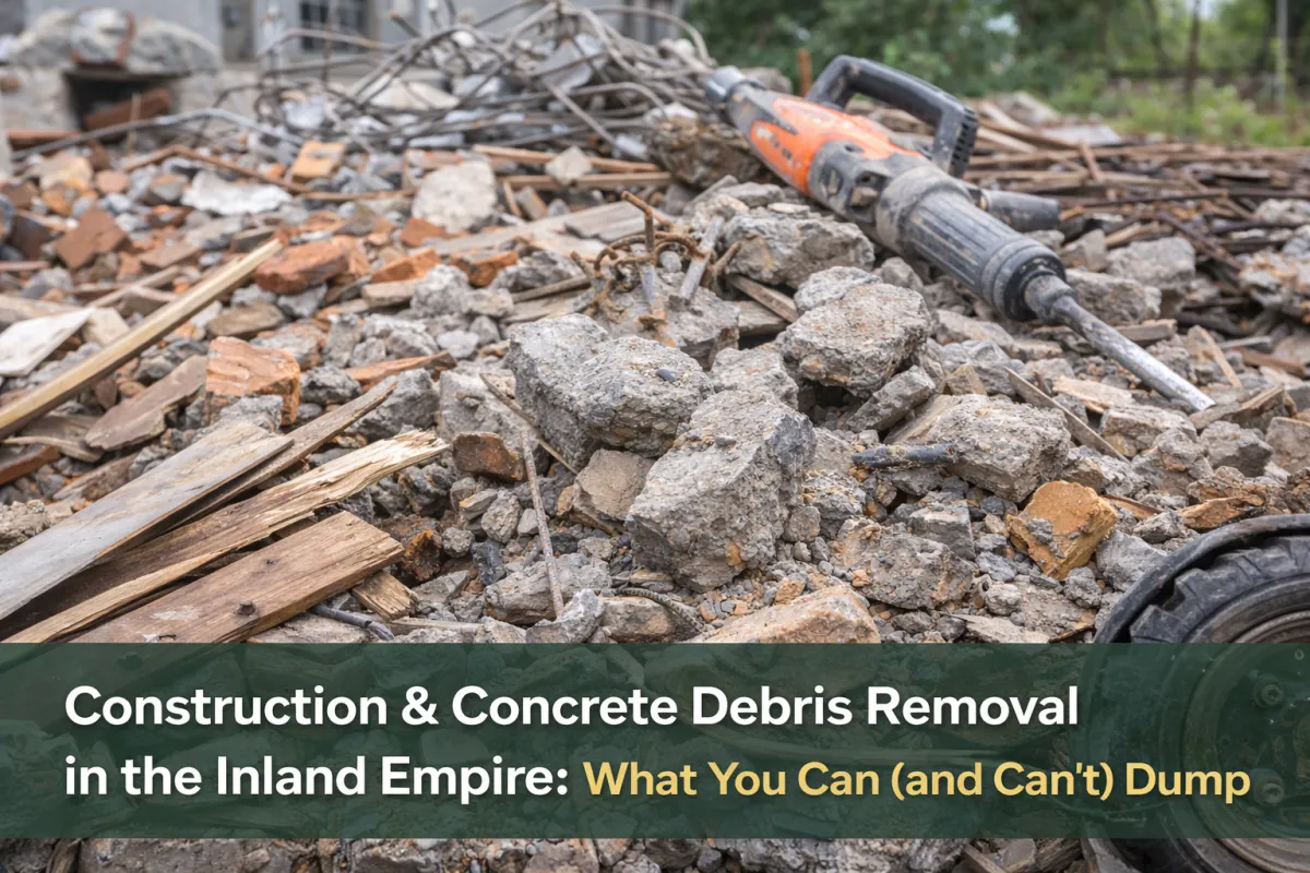Construction & Concrete Debris Removal in the Inland Empire