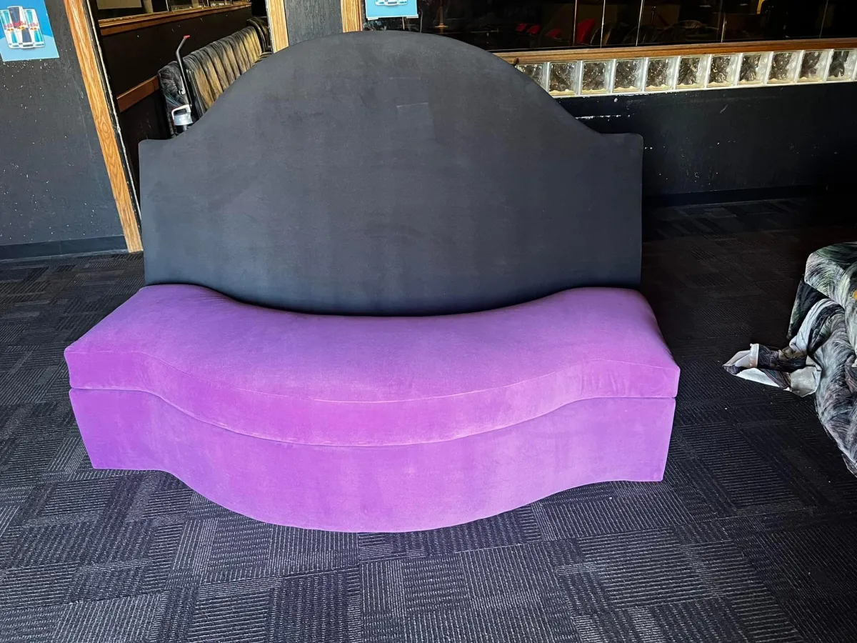 Pink sofa for clubs and bars