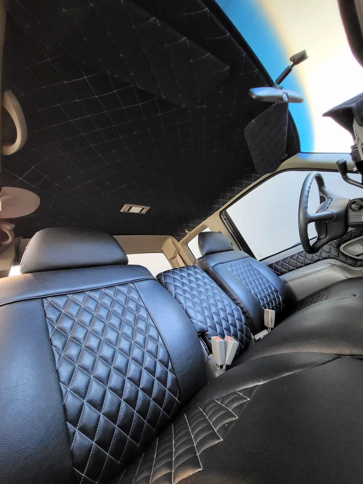 Black upholstery for sedan