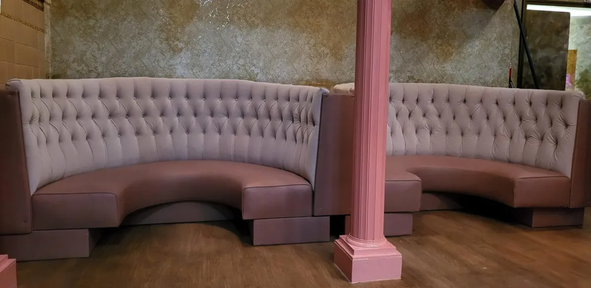 Pink sofa for bars and clubs