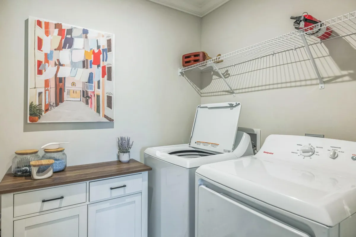 Fully stocked laundry room