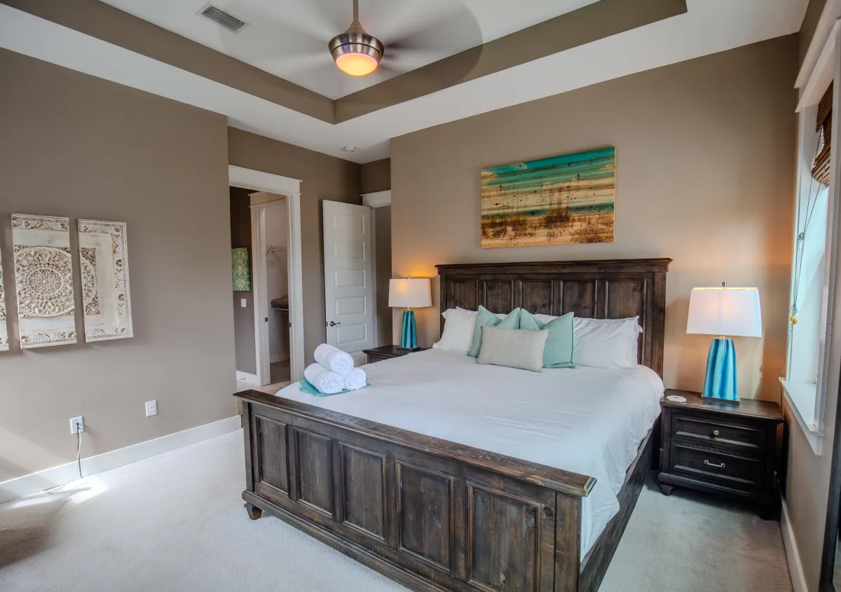 Master Bedroom with king bed and ensuite bath.