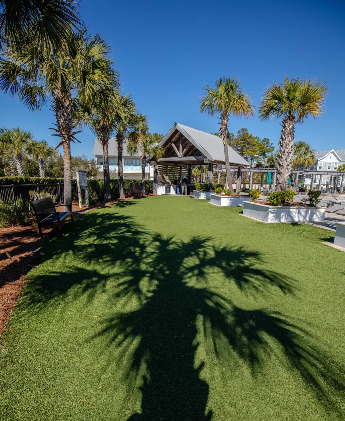 Pool area green space