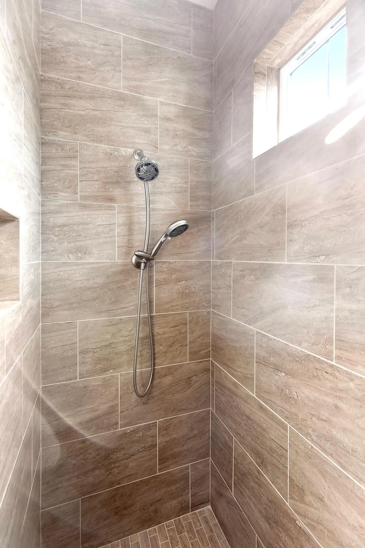 Walk-in master bathroom shower