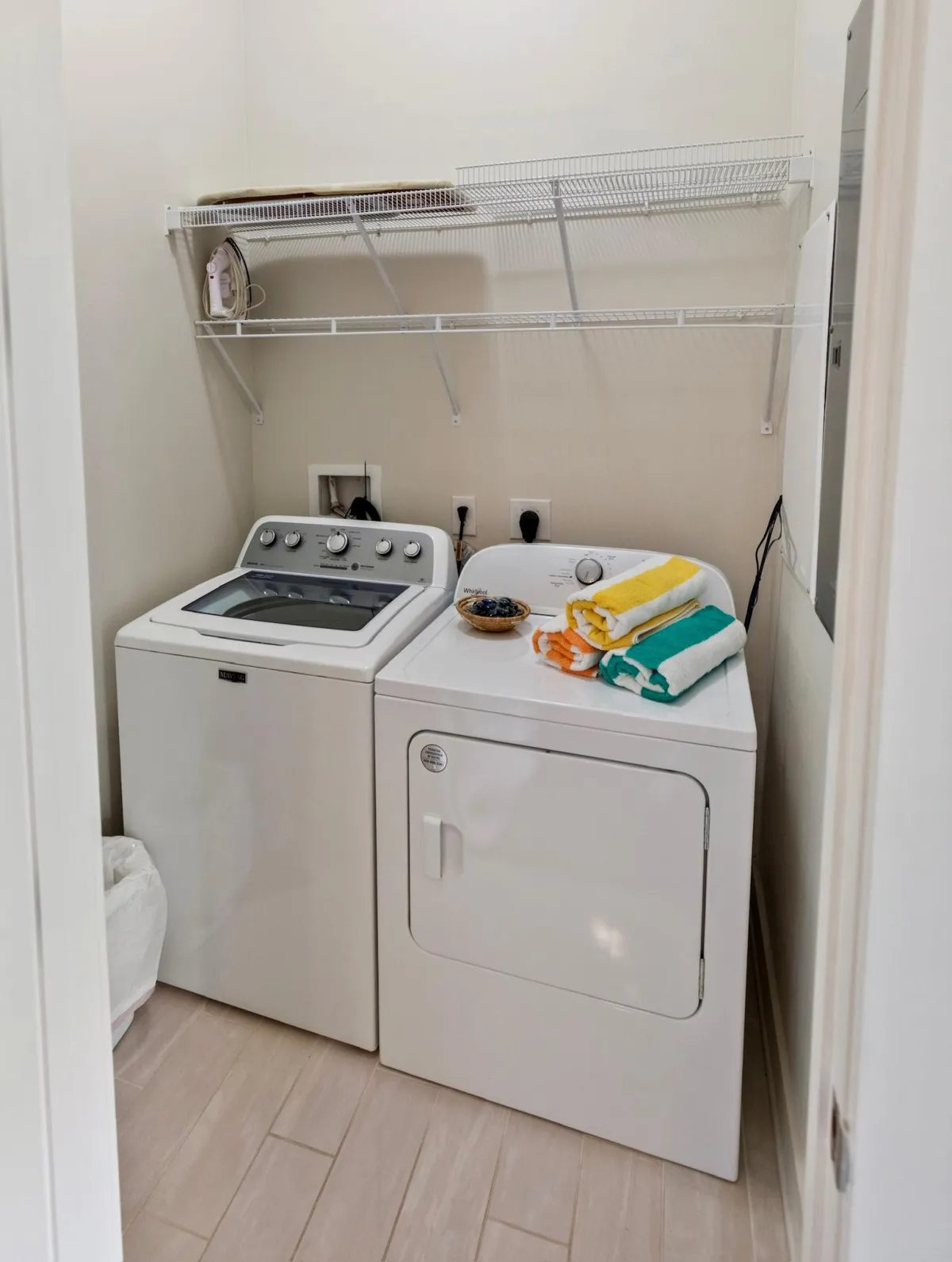 Fully stocked laundry room