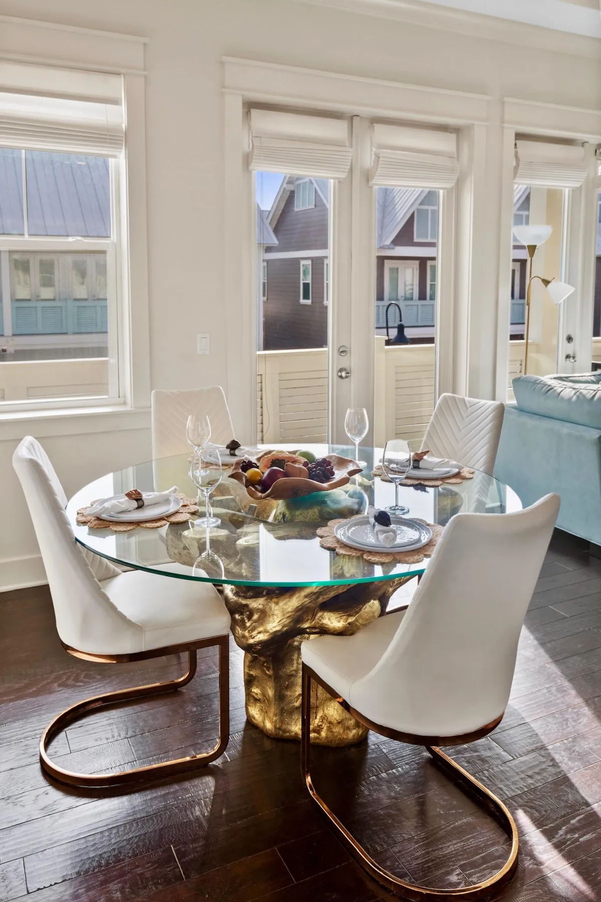 Bright and airy dining space