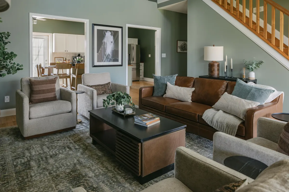 Living room designed for gathering