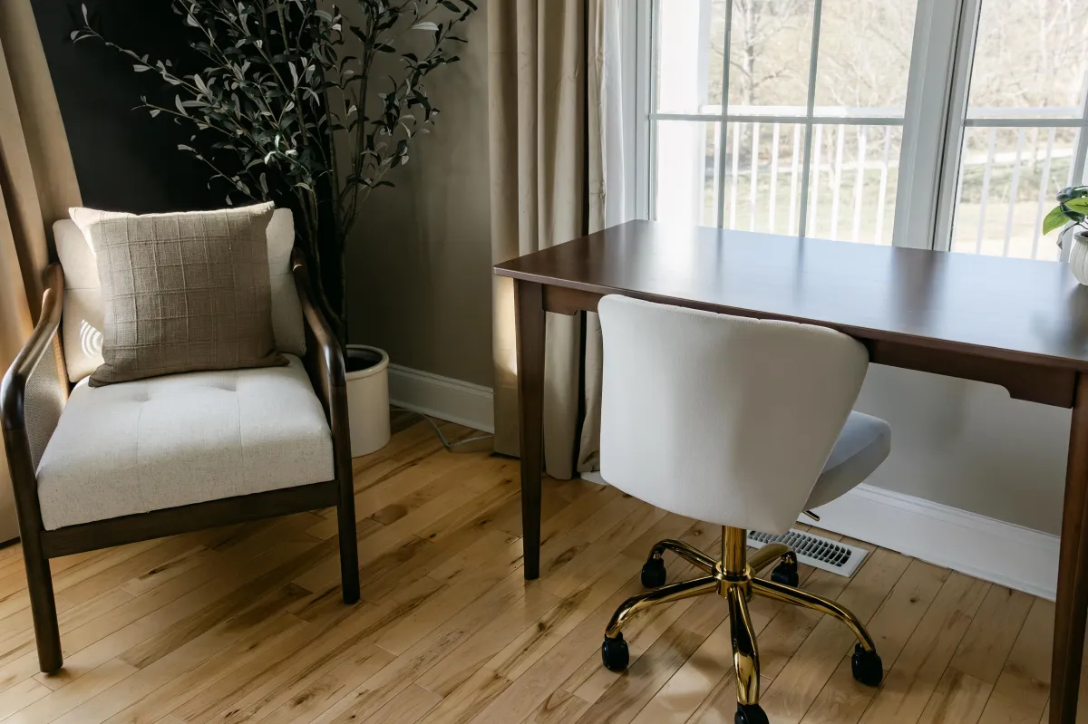 Work space in the master bedroom