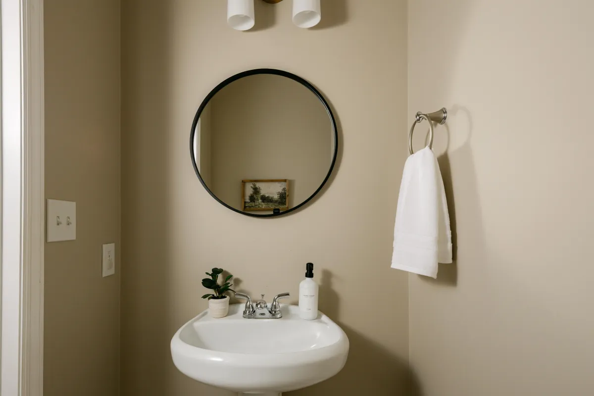 Quick stop? The half bath’s got you covered