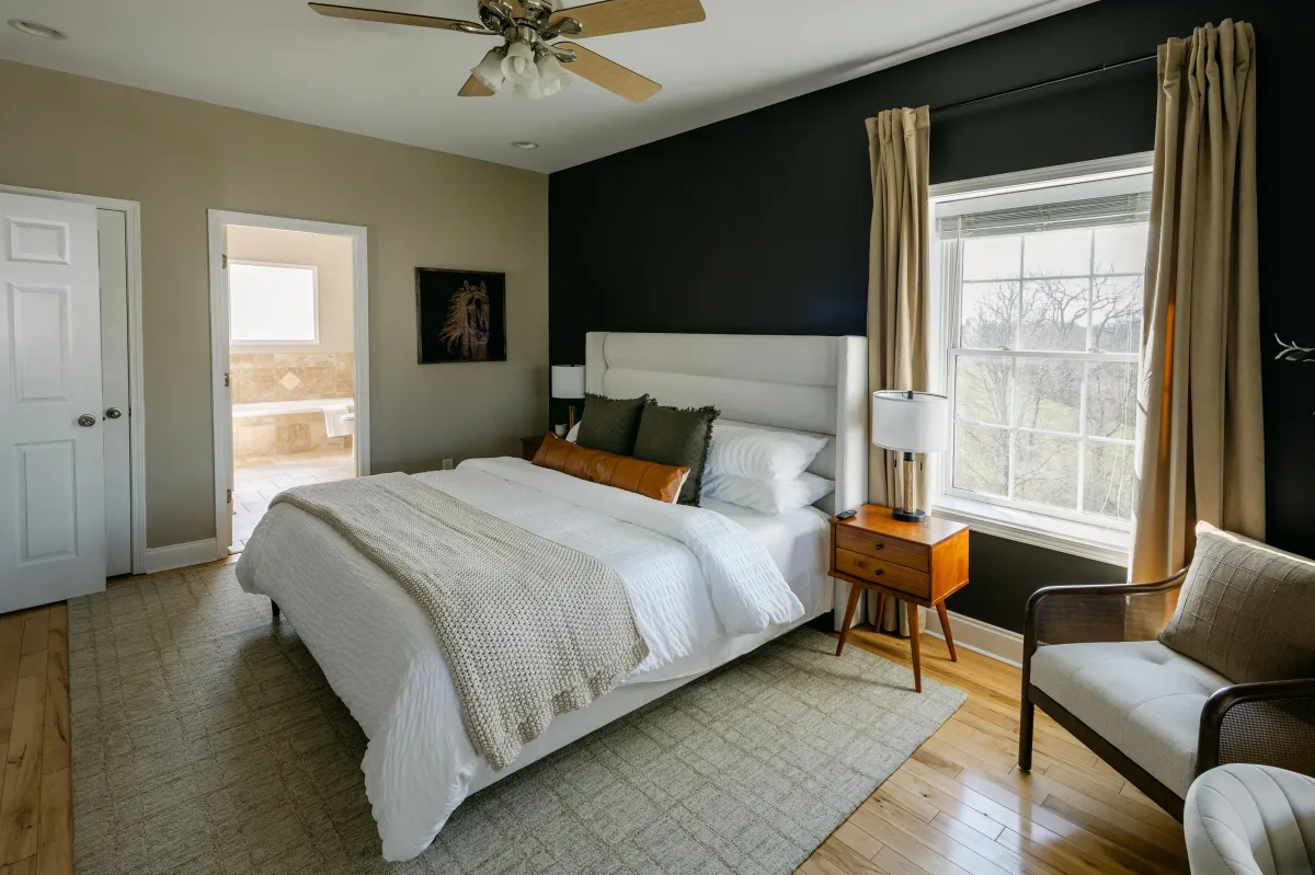 Master bedroom with ensuite bath