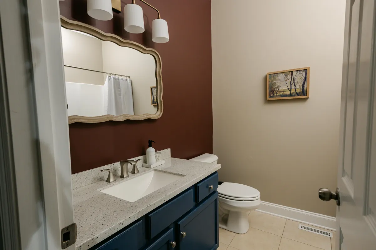 Bathroom 3 is beautifully decorated and has both tub and shower
