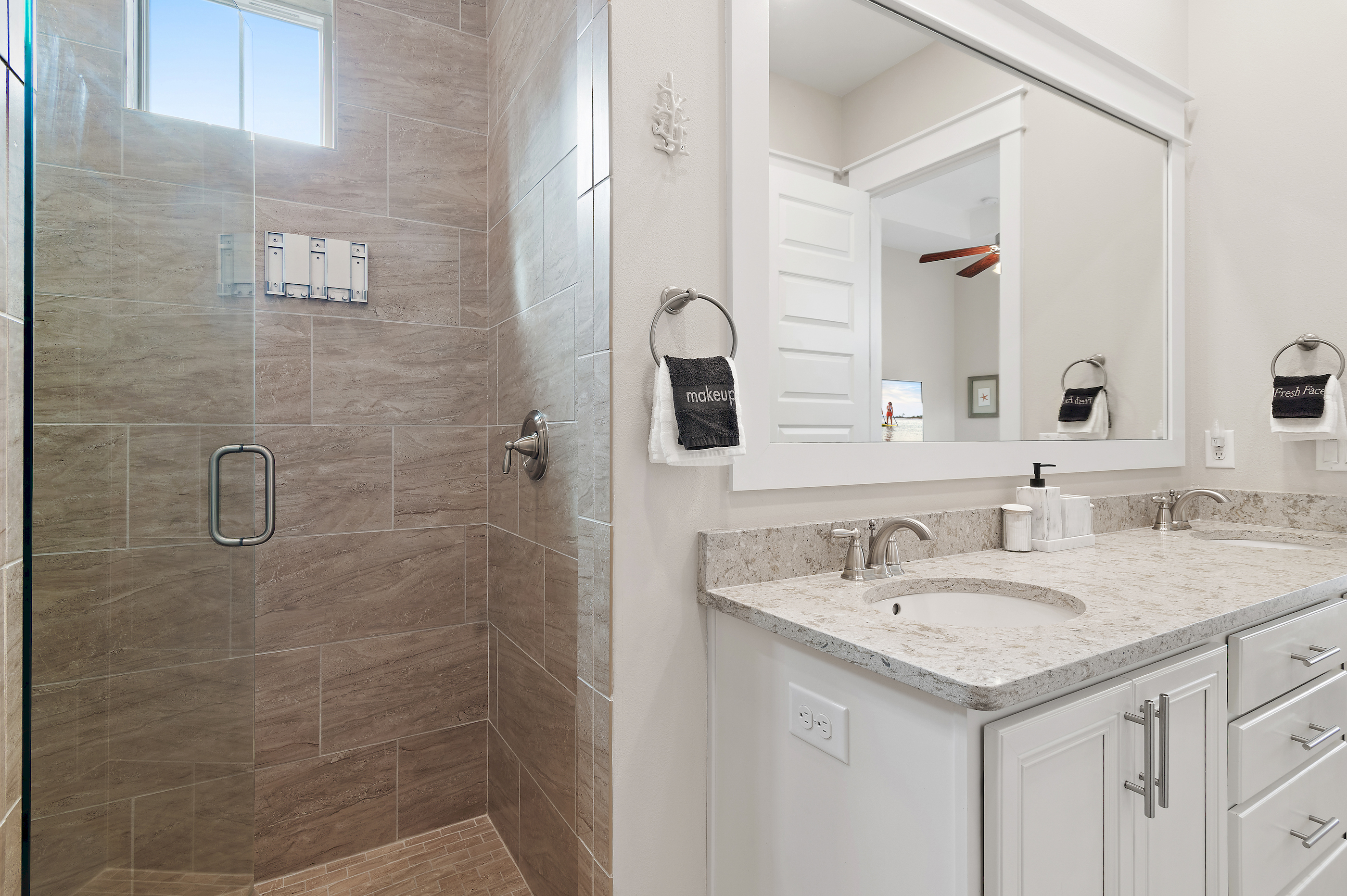 Walk-in master bathroom shower