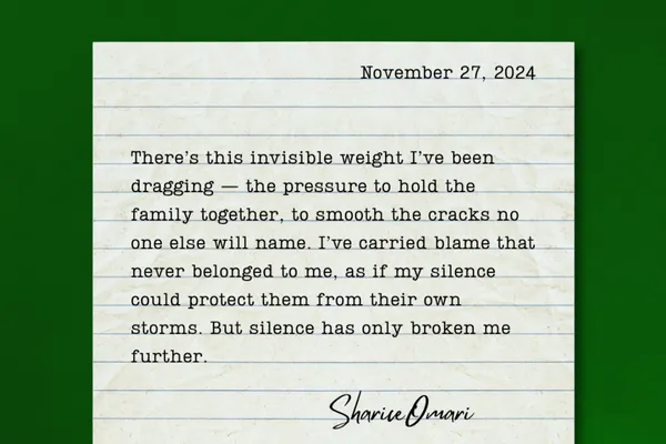 Journal Entry: Carrying What Wasn't Mine