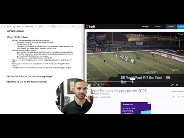 How Do I Get A Football Scholarship - Episode 2