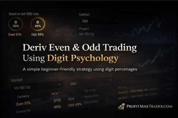 Deriv even and odd trading strategy using digit psychology by ProfitMaxTrader