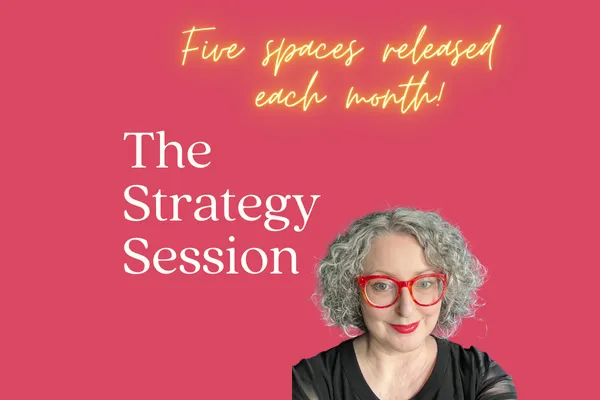 image of Suzanne Ulph with the words - book strategy session