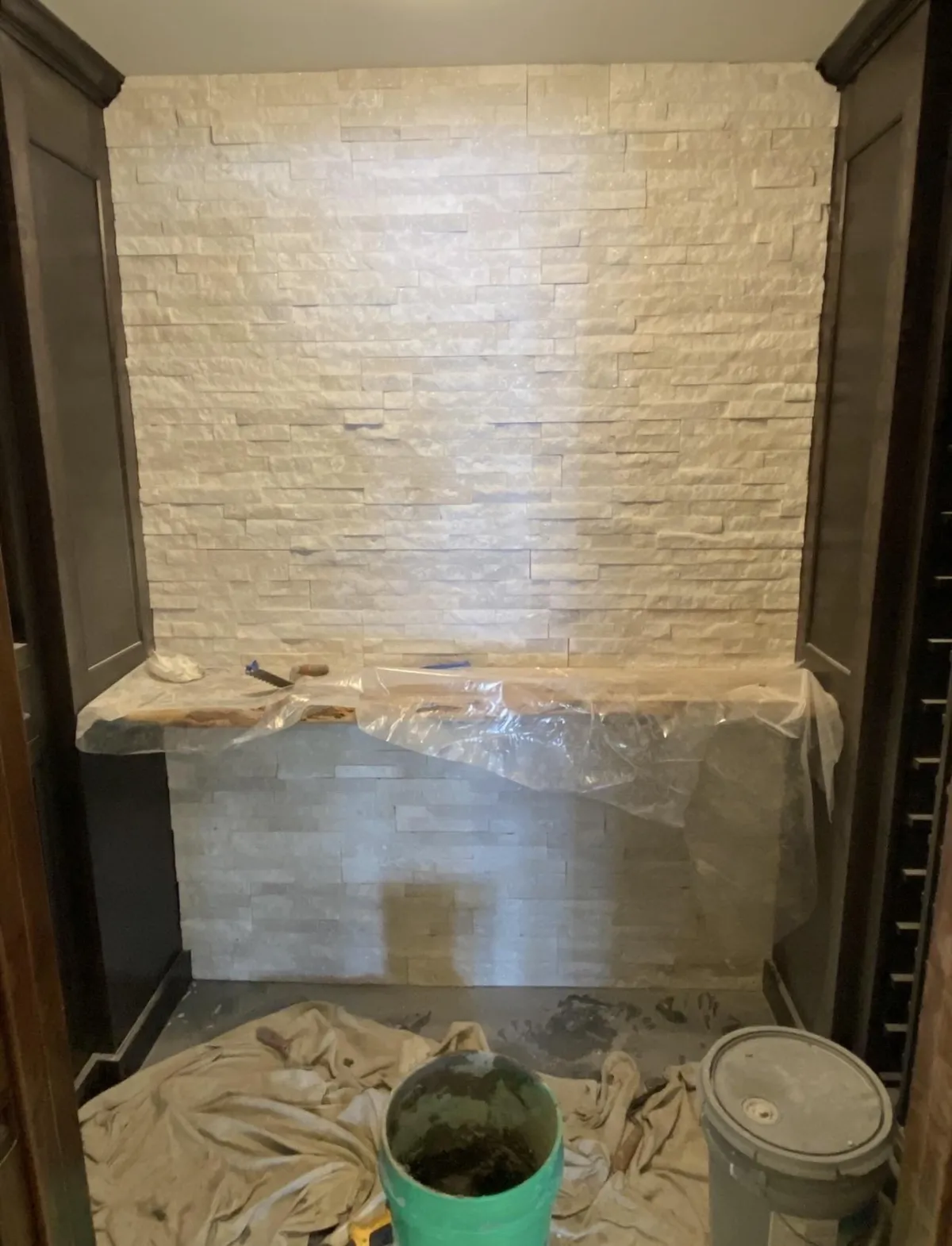 New Stone Wall Construction