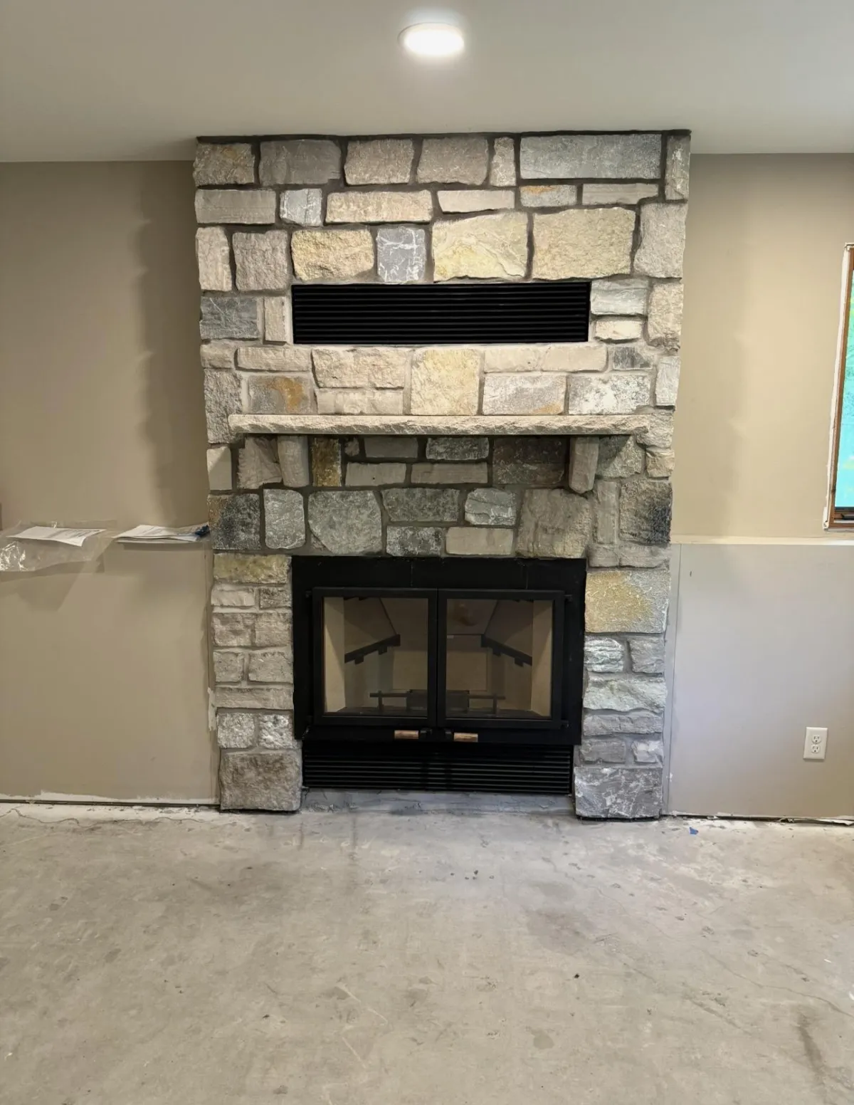 Stone Fireplace Installation