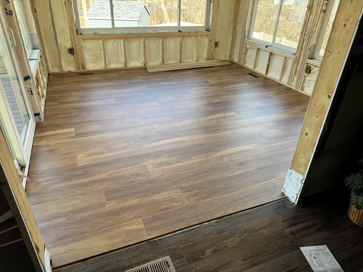 Sun Room LVP Flooring Project