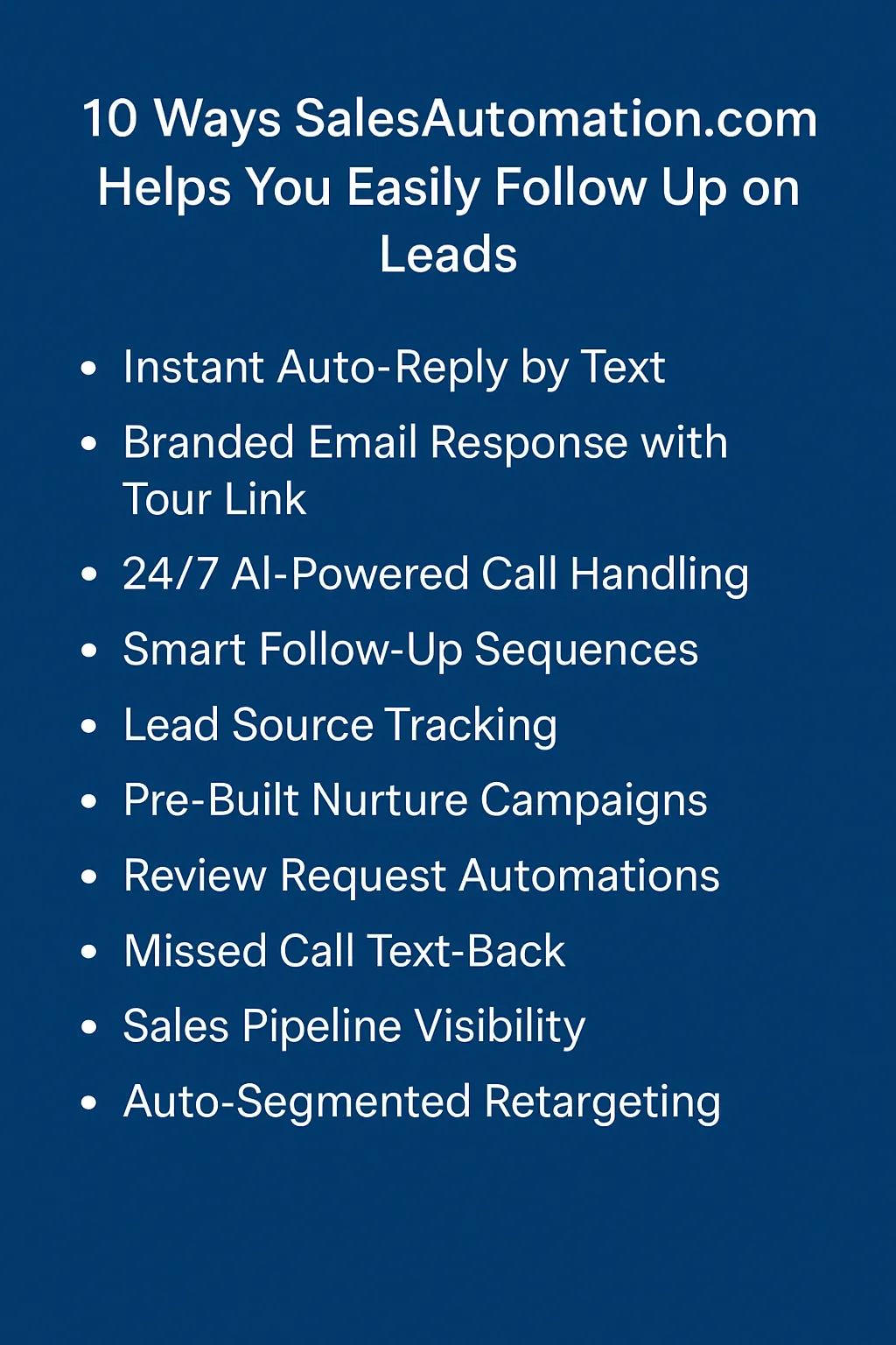 10 Ways SalesAutomation.com Helps You Easily Follow Up on Leads