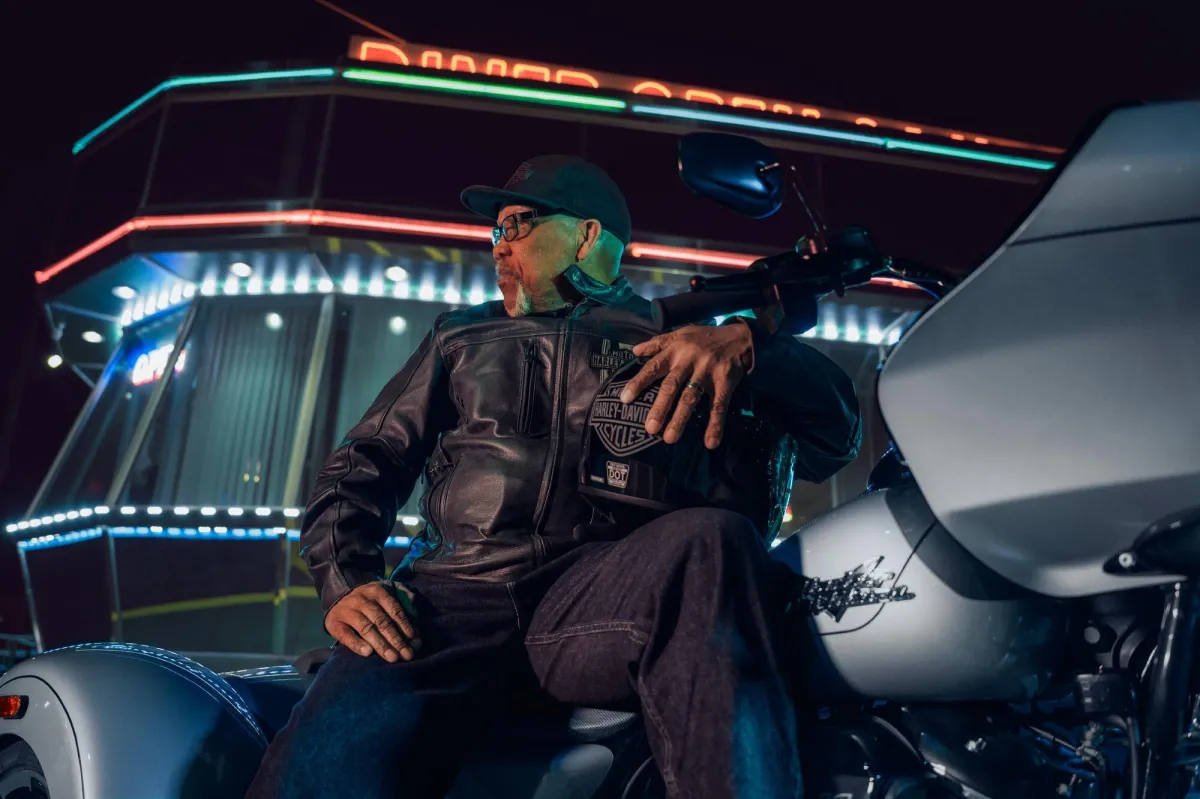 Harley Rider enjoying the Night
