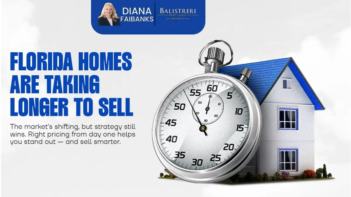 Florida homes are taking longer to sell in 2025, but the right strategy still wins. Discover why pricing, presentation, and timing matter—and how Diana helps sellers sell smarter in a shifting market.