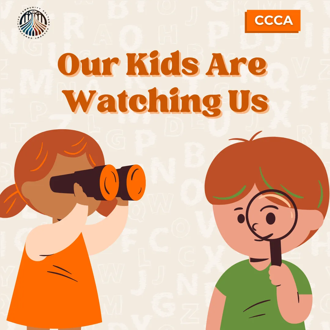 A cartoon image of a girl holding Binoculars and a boy holding a magnifying glass