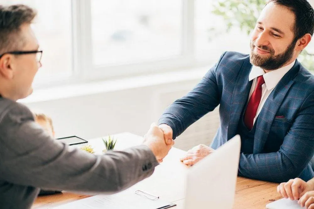 Shaking hands