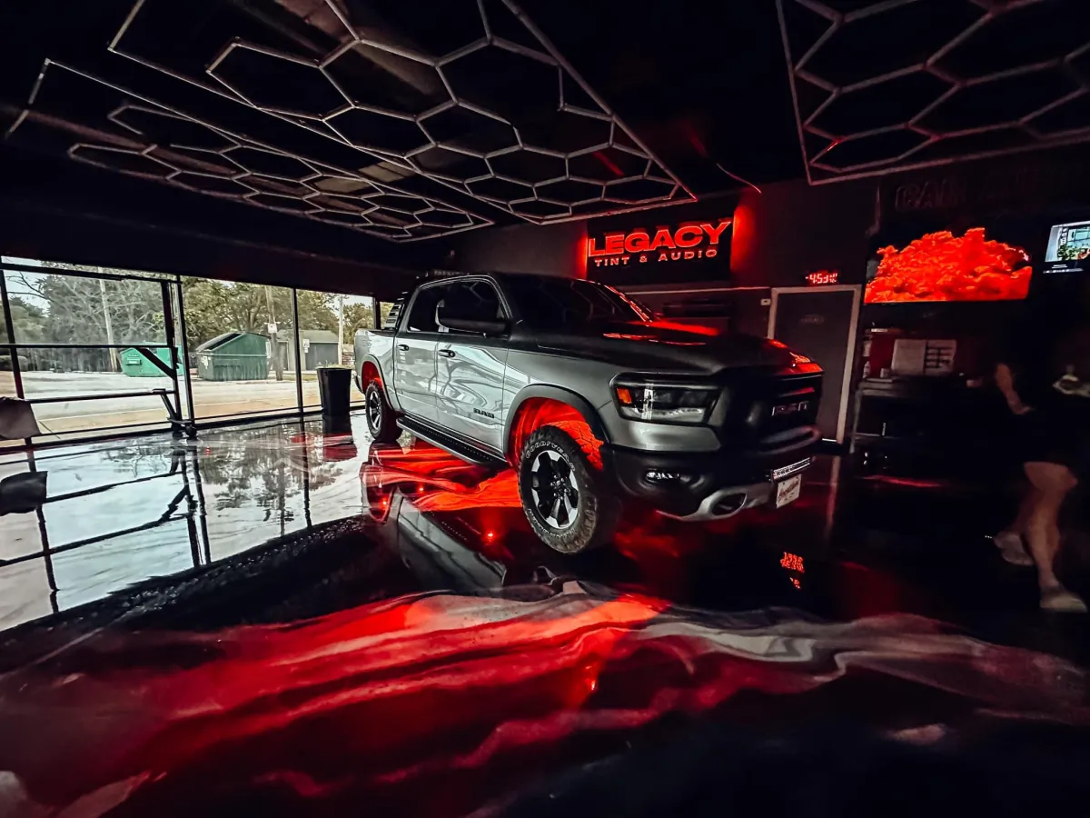 Ram Truck on Epoxy Floor