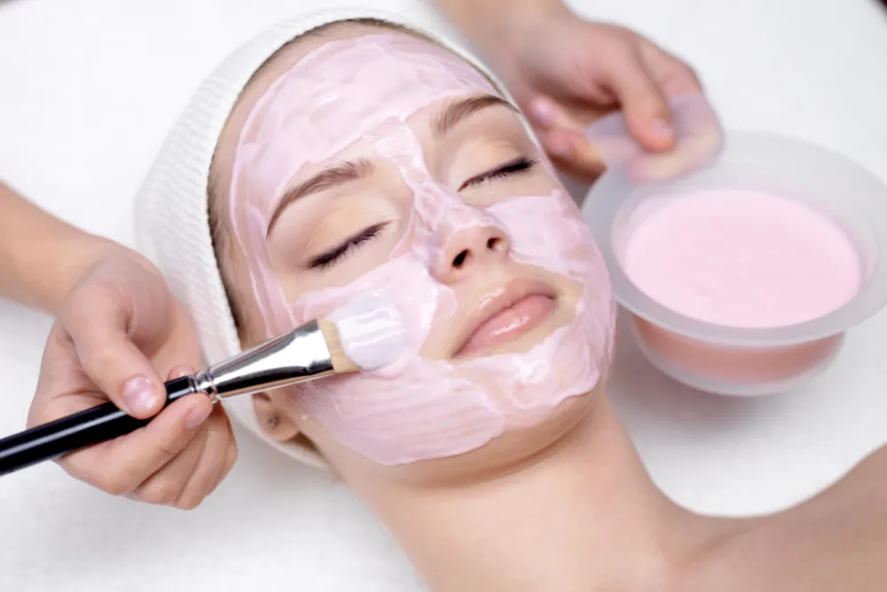 A woman having her facial treatment at My Skin St Pete