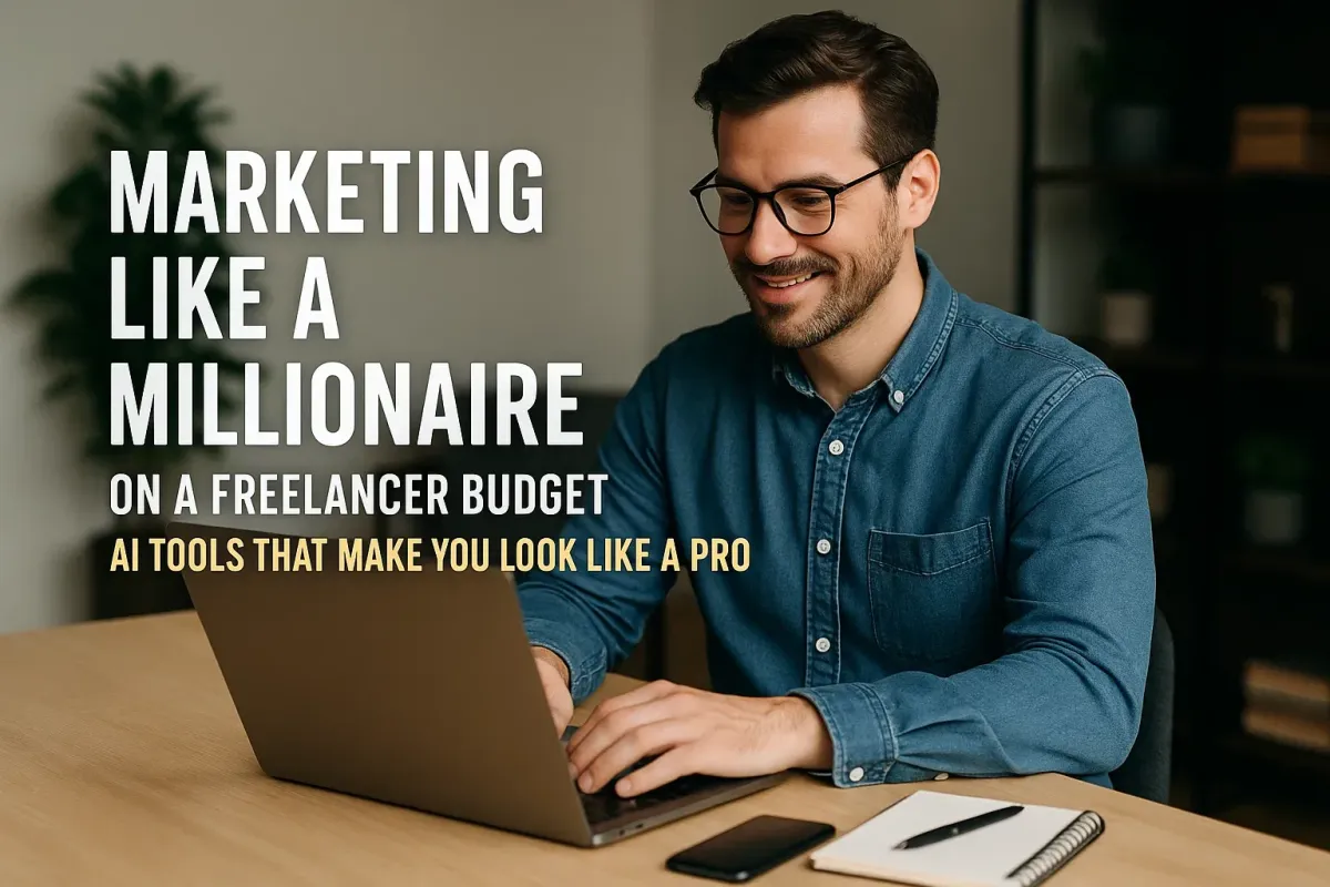 “Marketing Like a Millionaire on a Freelancer Budget: AI Tools That Make You Look Like a Pro”