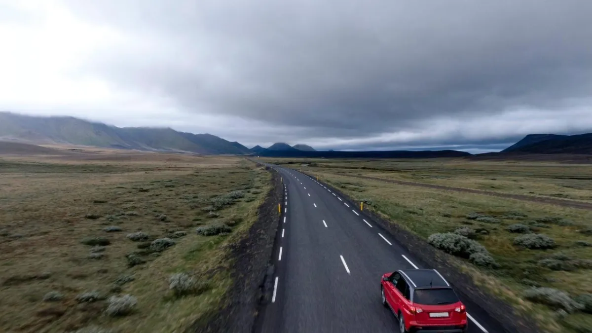 car on road