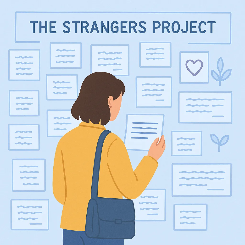 Notes from The Strangers Project: anonymous, emotional, and deeply human