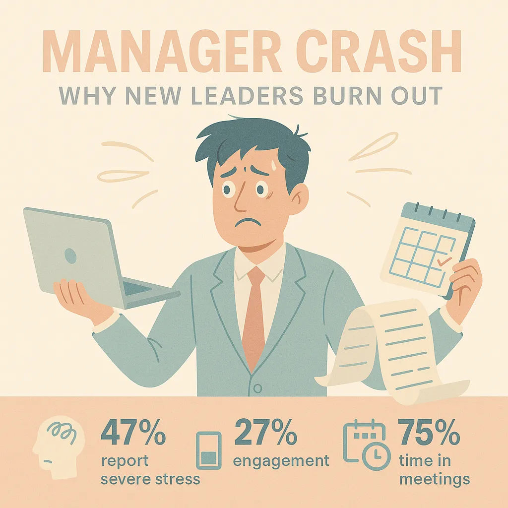 The Manager Crash: Why New Leaders Burn Out — and How to Build Your S.H.I.E.L.D.