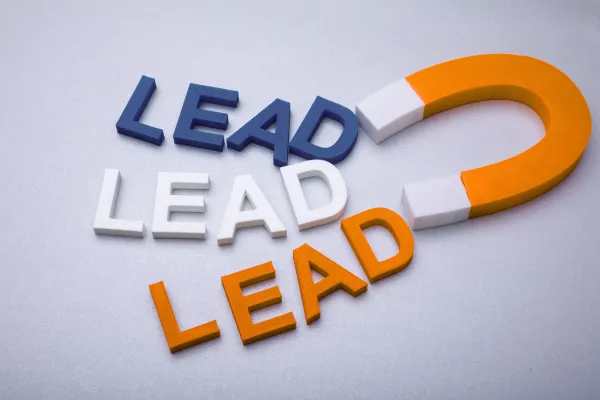 Magnet attracting leads graphic