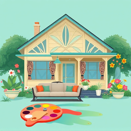 A captivating blog cover image of a stylish bathroom remodel, featuring a luxurious freestanding bathtub overflowing with bubbles and surrounded by vibrant greenery in hanging planters. Modern hexagonal tiles create an eye-catching pattern on the walls, and soft natural light filters through frosted windows, enhancing the calm and inviting atmosphere. Playful details include rubber ducks artfully arranged on the edge of the tub and an oversized, colorful showerhead, introducing a sense of fun in the renovation. The background showcases a chic vanishing point perspective with gentle curves and intersecting shapes, highlighting the transformative nature of bathroom spaces. Rendered in the Tachisme style, the image uses a harmonious color palette of soft blues, pastel greens, and warm whites, reflecting the tranquility and elegance of a perfectly remodeled bathroom. This artwork inspires readers to envision their dream sanctuary, blending professionalism with playful elements in bathroom design.