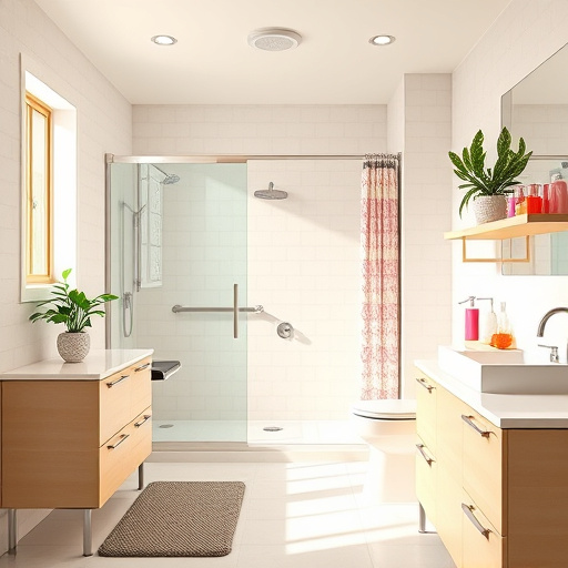 A vibrant and inviting kitchen space representing "Affordable Kitchen Remodeling" in Lake Forest, California. The scene showcases a charming mid-century kitchen with fresh pastel cabinetry and modern appliances gleaming under warm ambient lighting. A countertop features a playful collection of potted herbs and stylish kitchen gadgets, highlighting creativity and practicality. Quirky elements like a whimsical chef's hat wall clock and an old-fashioned scale with colorful fruits add nostalgia. The calming yet cheerful ambiance invites viewers to envision transforming their space affordably. In the background, a soft-focus view reveals a sunny Californian backyard, with leafy plants visible through a window, enhancing the connection to outdoor living. The ConceptualArt style incorporates a color palette of soft greens, warm yellows, and gentle blues, fostering a cozy and approachable feel while emphasizing creativity in home improvement.