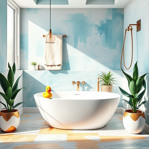 A surrealistic modern kitchen features whimsical floating shelves levitating above a spacious countertop. The translucent shelves are filled with colorful kitchen items, including an oversized golden teapot, exotic fruits appearing to defy gravity, and mismatched spice jars arranged playfully. The scene conveys a playful yet sophisticated mood, inviting curiosity. The background showcases dreamy, blurred kitchen appliances in soft pastel hues of mint green, peach, and lavender, creating an airy atmosphere. A gentle light from an unseen source casts soft shadows, highlighting the eclectic objects and quirky details like floating recipe cards with intricate doodles. The overall color palette balances warm tones with cool accents, celebrating modern kitchen innovation within a surreal dreamscape.