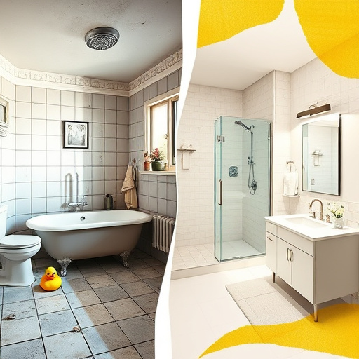 A visually engaging blog cover image representing home remodeling, featuring a cozy living room with a realistic art style. The scene contrasts half-finished areas with stylish, completed sections, utilizing warm colors like soft browns, vibrant greens, and creamy whites to evoke a calm and inspiring mood. On one side, freshly painted walls and elegant new furniture are highlighted, with a modern light fixture hanging above. The opposite side displays remnants of old décor, including peeling wallpaper and scattered tools, capturing the authenticity of the remodeling process. A playful cat sits on a pile of cushions, adding personality, while a whimsical clock in the background appears to run backward, symbolizing the restoration of time. Large, bright windows illuminate the room, enhancing the contrasting states and creating a sense of openness and potential for home renovation inspiration.