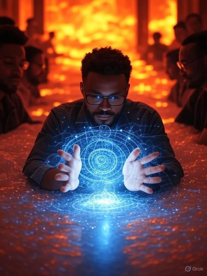 Digital Palantir Tuning the Future Fire Backdrop